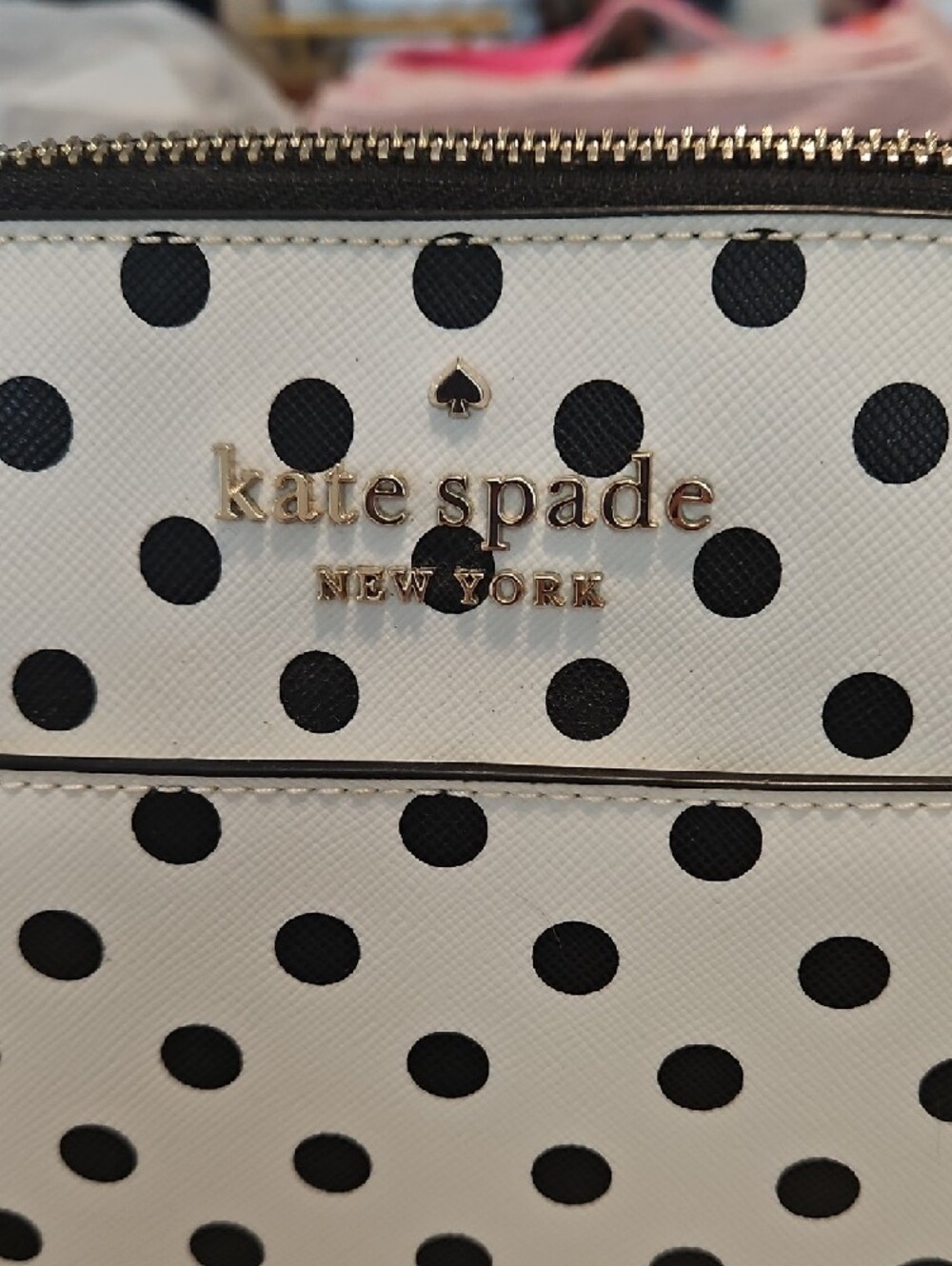 kate spade White with Black Polka Dot Crossbody Bag - Picture 4 of 4